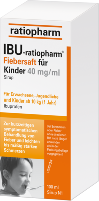 IBU-RATIOPHARM Fiebersaft für Kinder 40 mg/ml