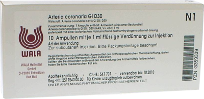 ARTERIA CORONARIA GL D 30 Ampullen