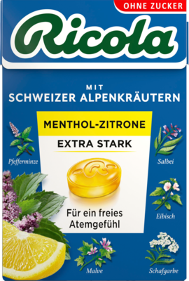 RICOLA o.Z.Box Menthol-Zitrone extra stark Bonbons